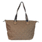 Nicole Brown Nylon Giraffe Tote Bag - Mocha