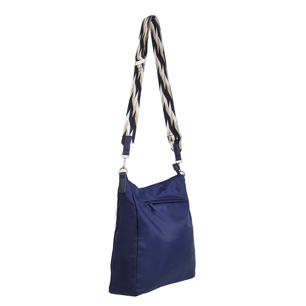 Nicole Brown Nylon Giraffe Tote Bag - Navy