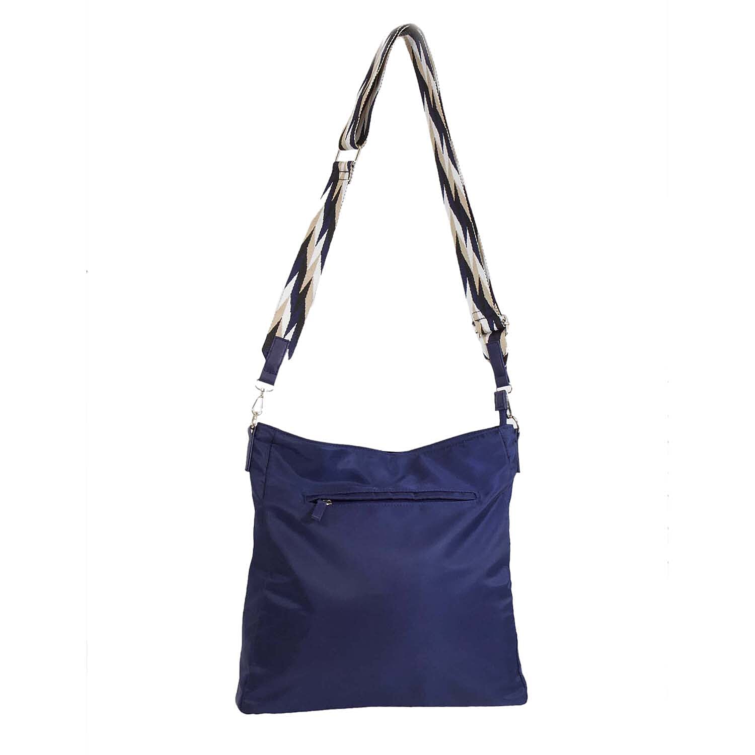 Nicole Brown Nylon Giraffe Tote Bag - Navy