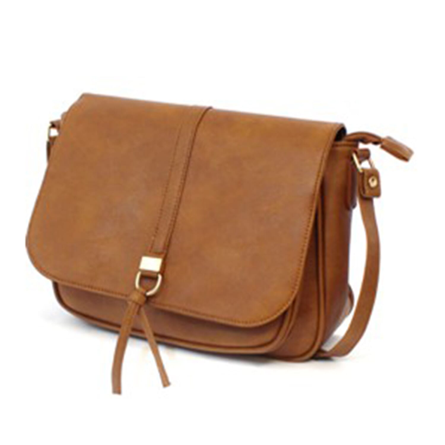 Nicole Brown - Leather Look Top Handle Bag - Sand