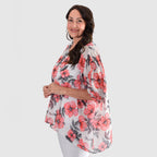 NICOLE Chiffon Print Top (One Size) - White