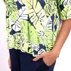 Nicole Leaf Printed Culotte Set - Green & Black (Size 8 to 10)
