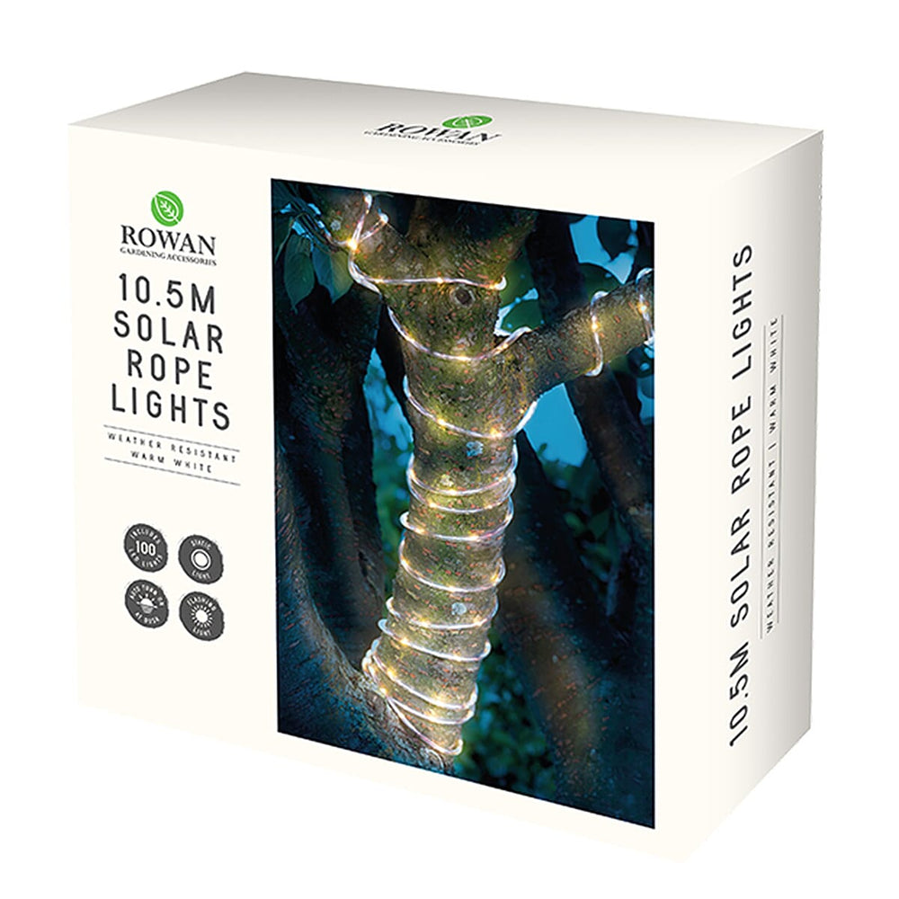 10.5M Weather Resistant Solar Rope Light - Warm White