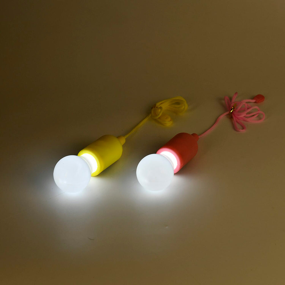 Set of 6 Pull Cord LED Light 0.5W (AAA Battery not Inc.) - Multi