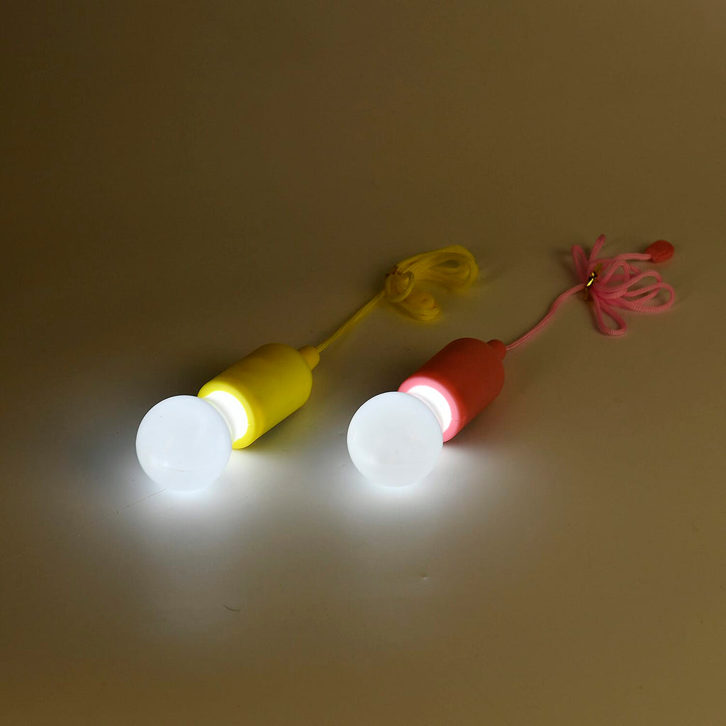 Set of 6 Pull Cord LED Light 0.5W (AAA Battery not Inc.) - Multi