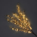 Set of 2- Decorative Floral String LED Lights Powered by 3xAA Battery (Excluded) 90cm - White
