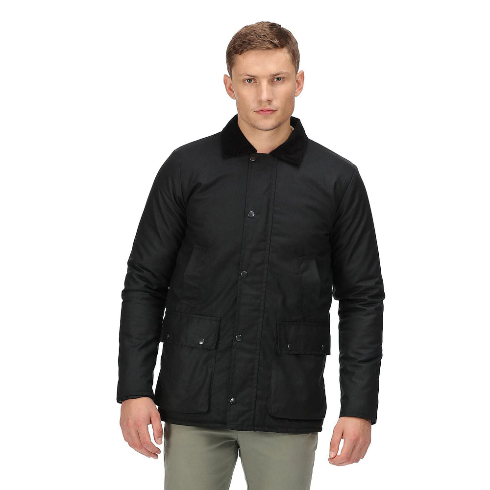 REGATTA Mens Pensford Wax Jacket (Size L) - Black