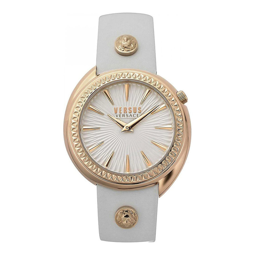 VERSACE Versus Tortona Bianco Cint Pelle Bianco Quartz Movement Watch with White Leather Strap