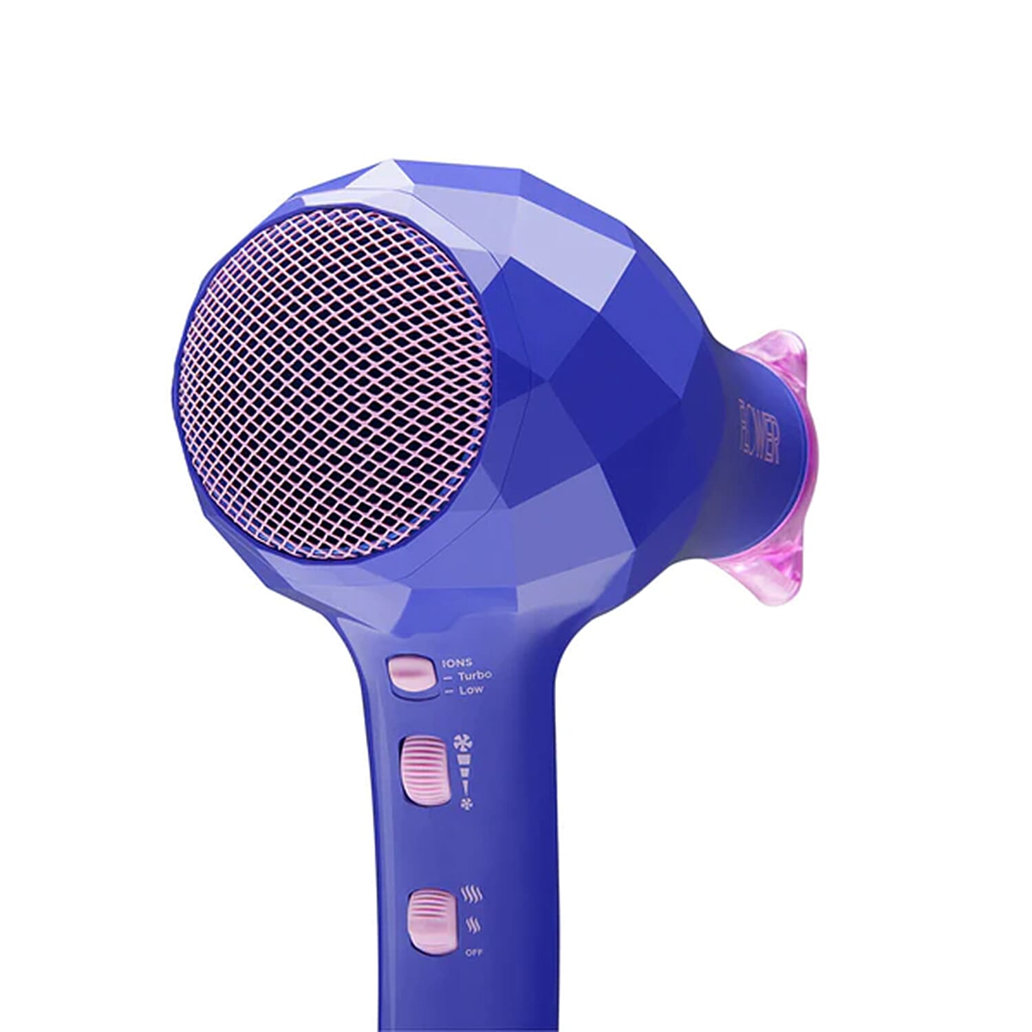 Flower Beauty Ionic Energy Efficient Pro Hair Dryer with 2 Heat Settings and Adjustable Airflow - Blue