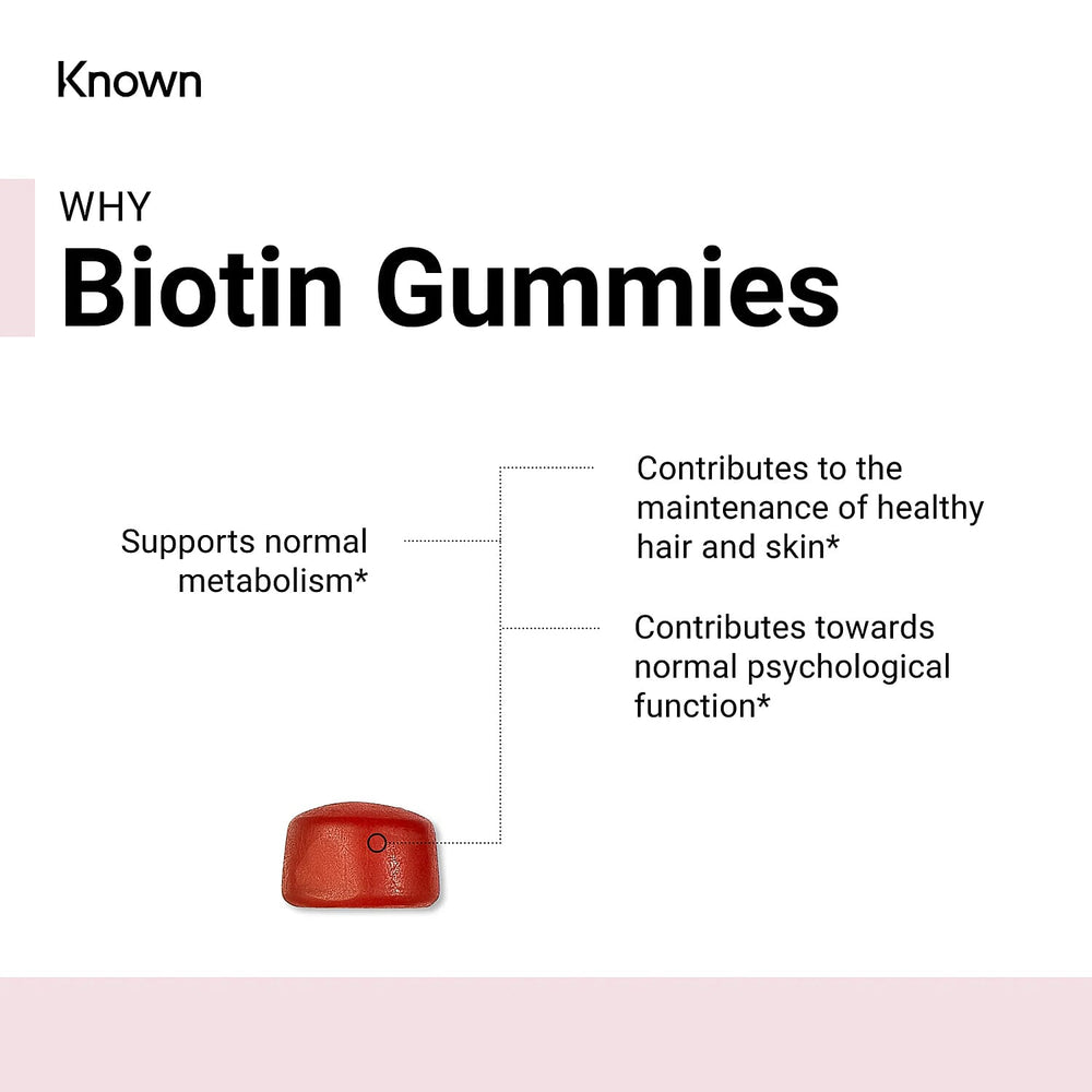 Known Biotin Vegan Gummies (Pack of 2)