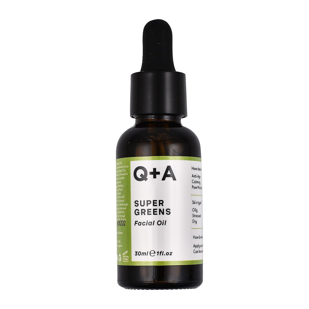 Best Ever Price Q-A Super Greens Facial Oil - 30ml (Set of Two)