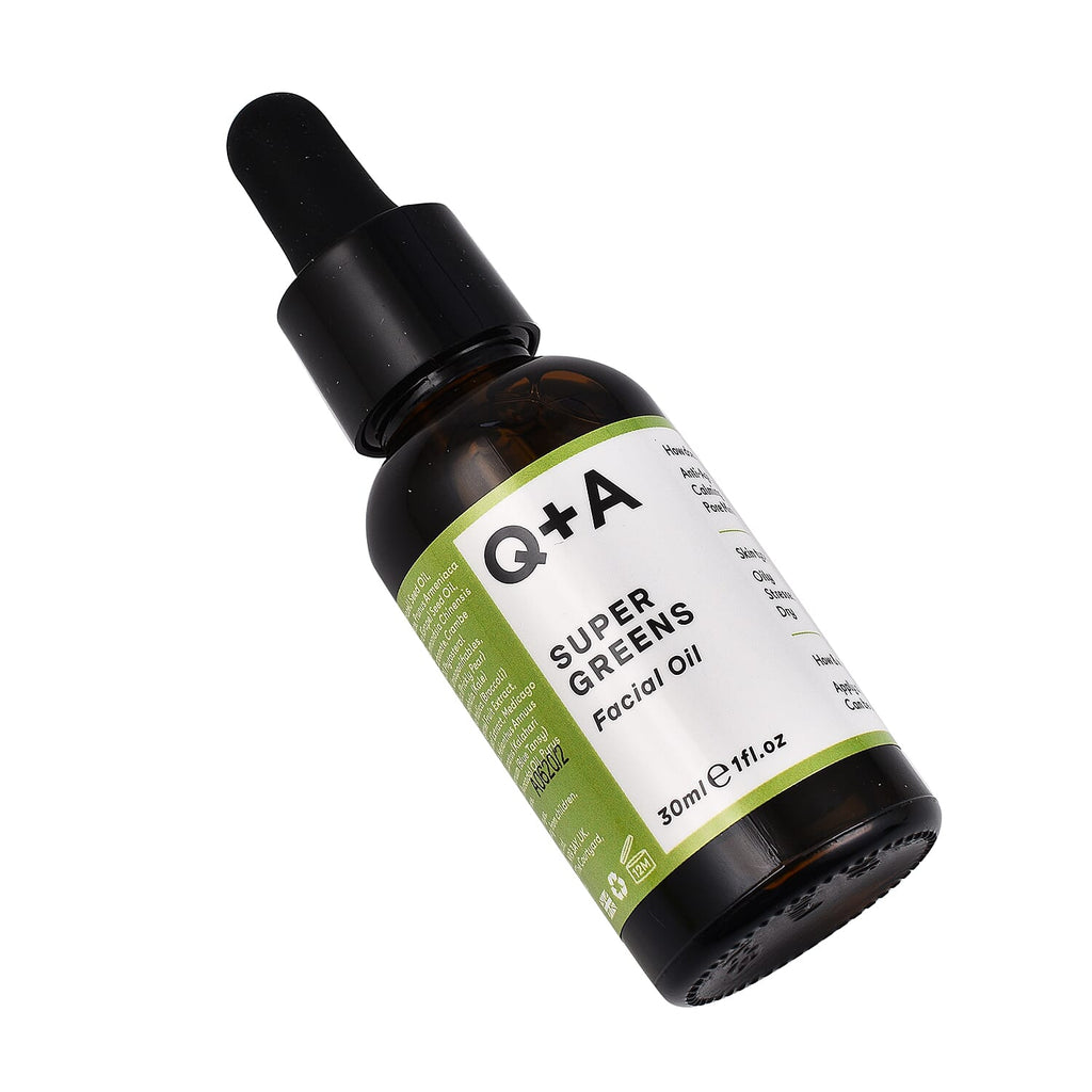 Best Ever Price Q-A Super Greens Facial Oil - 30ml (Set of Two)