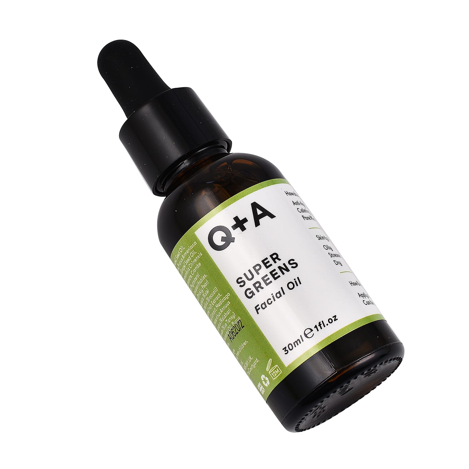 Best Ever Price Q-A Super Greens Facial Oil - 30ml (Set of Two)