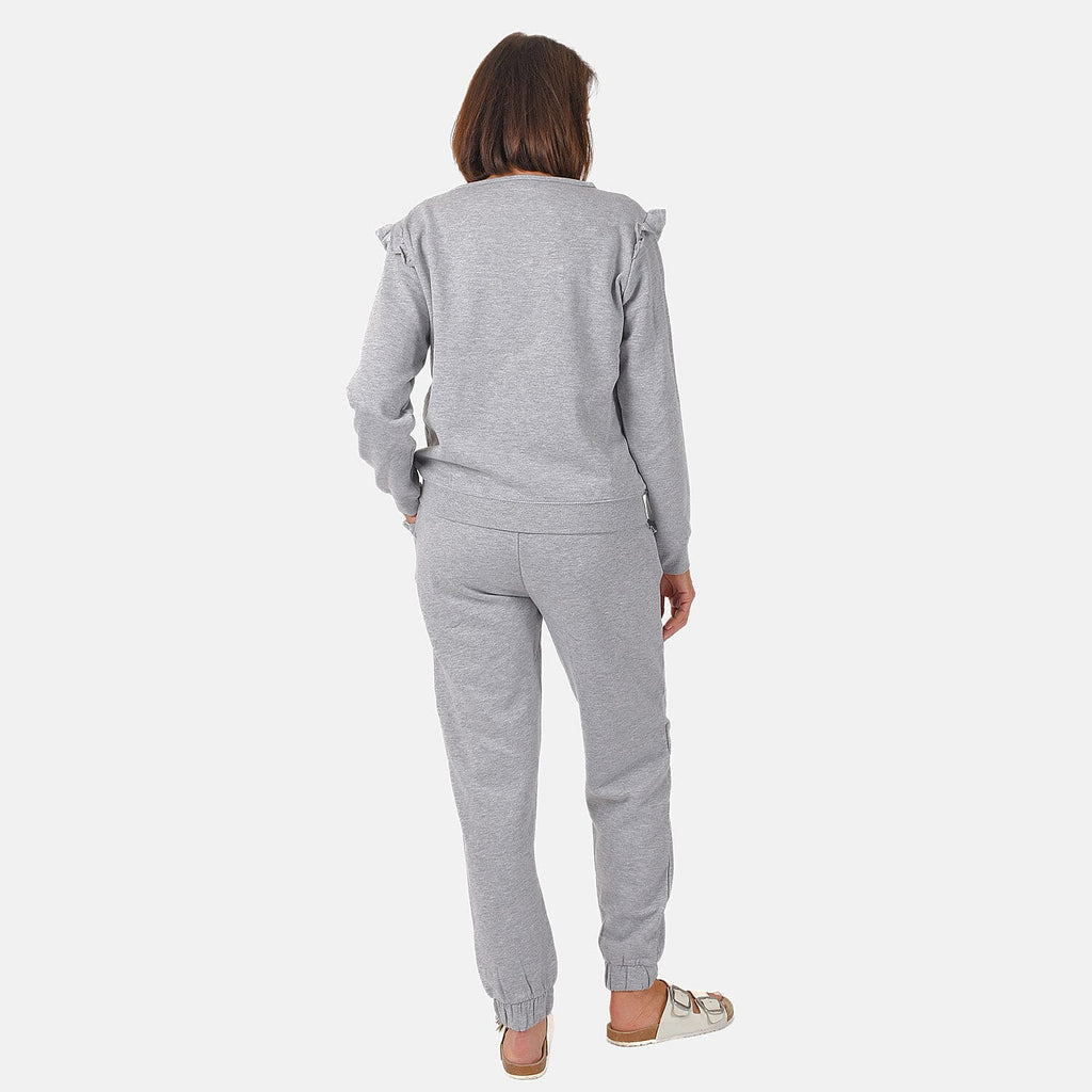 Nova of London Frill Sleeve Lounge Set (Size L) - Grey