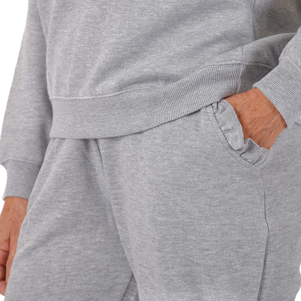 Nova of London Frill Sleeve Lounge Set (Size L) - Grey