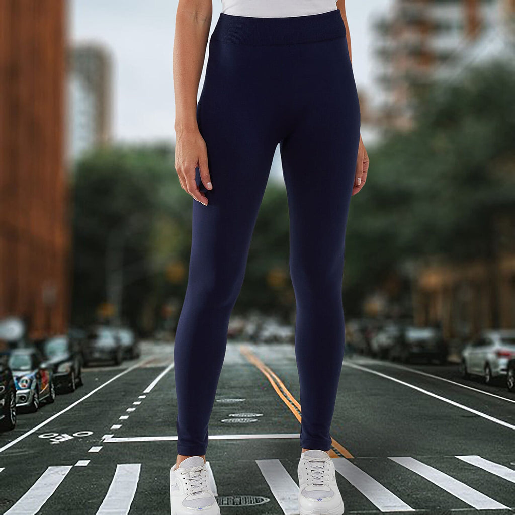Nova of London Full Size Fleece Lined Legging (Size 16-18) - Navy