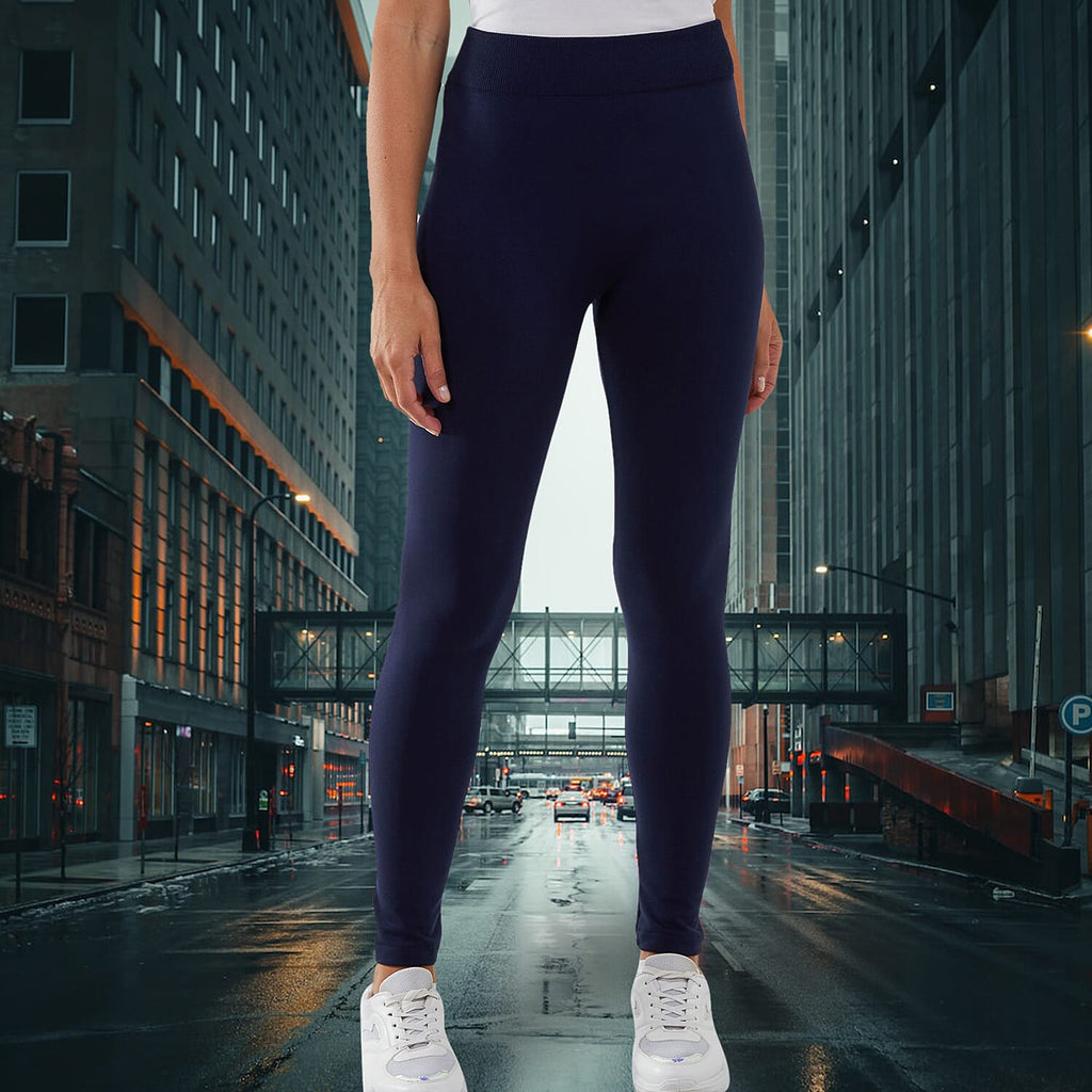 Nova of London Full Size Fleece Lined Legging (Size 16-18) - Navy