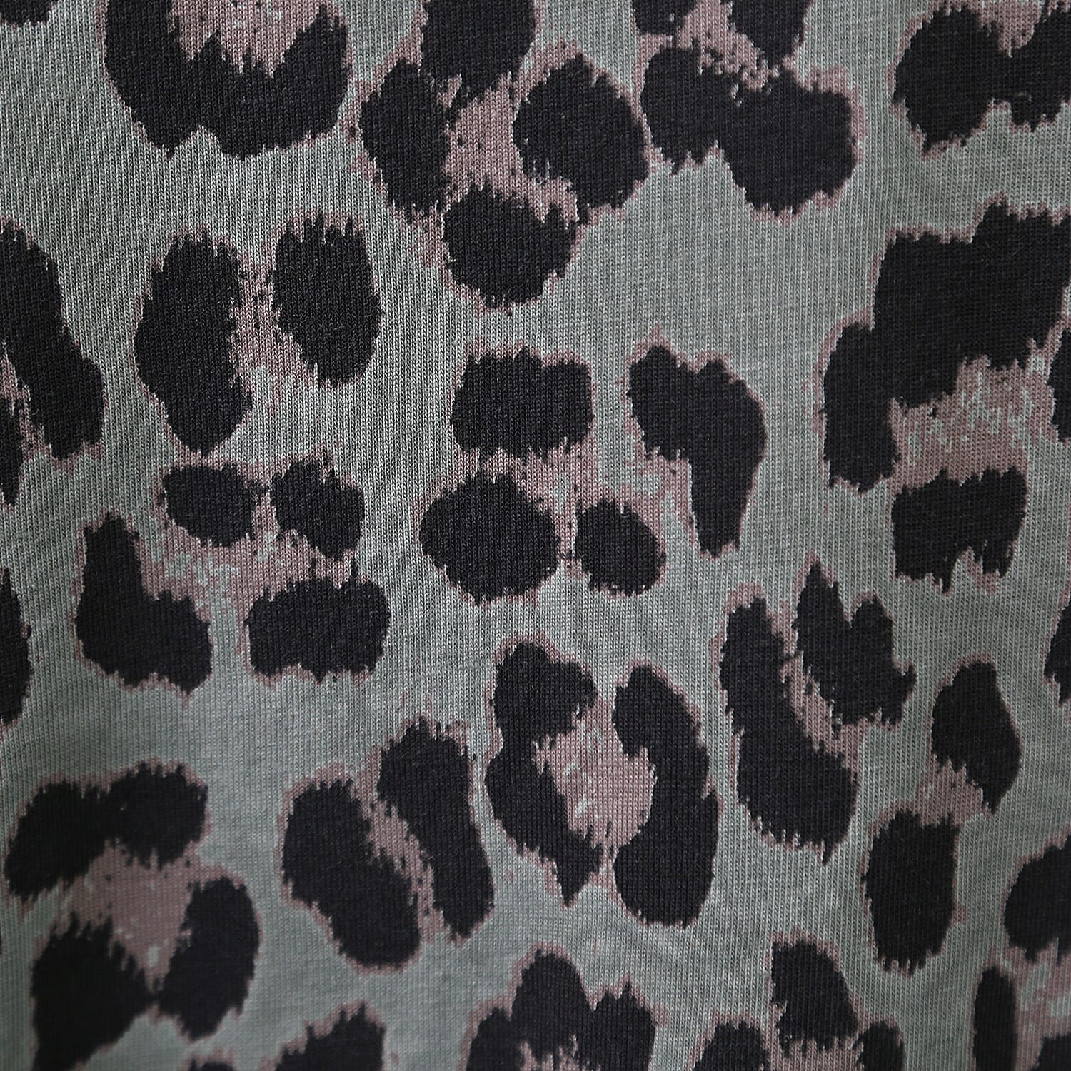 Nova of London Off Shoulder Leopard Print V-Neck Oversized Dress  in Khaki (Length 92cm) (Size up to 20)