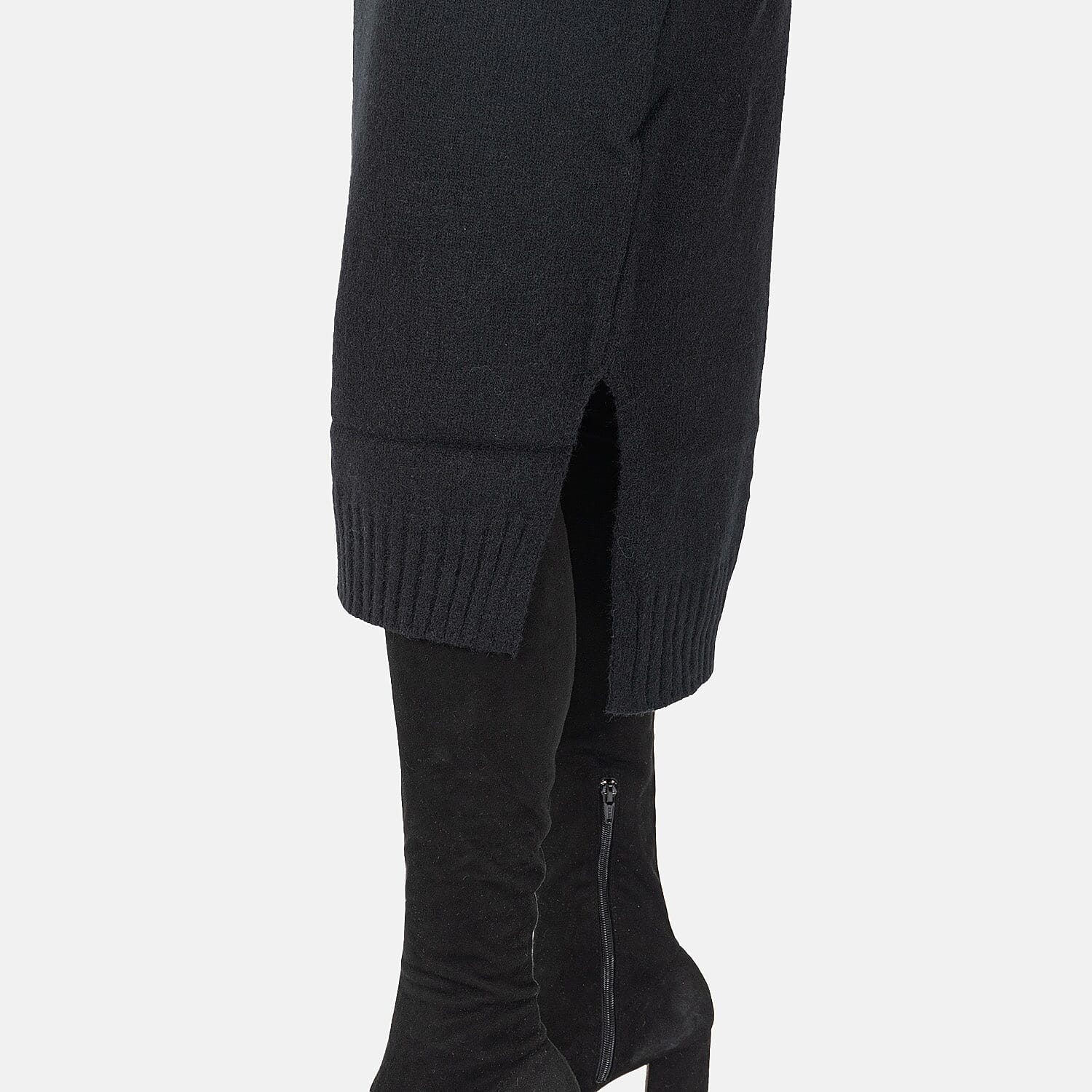 Nova of London Polyester Knitted Dress (Size 1x1 cm) - Black