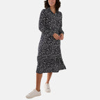 Nova of London Polyester Woven Dress (Size L, 16 TO 18) - Navy