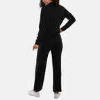 Nova of London - Side Split Jumper & Leggings Lounge Set (Size M-L) - Black