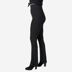 Nova of London Thick Waistband Plain Flared Trousers (Size S) - Black