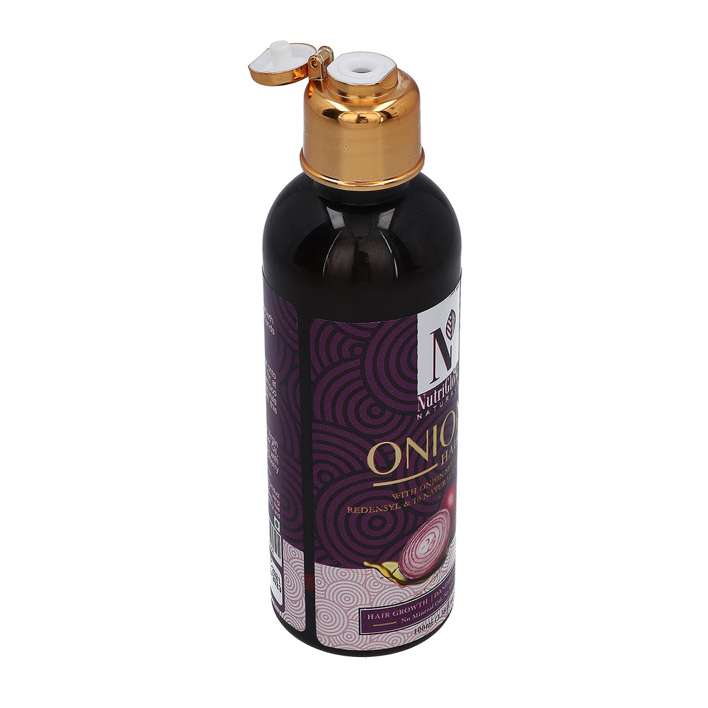 NutriGlow Naturals - Onion Hair Oil for Anti-Hair Fall Control - Re Growth - 90ml