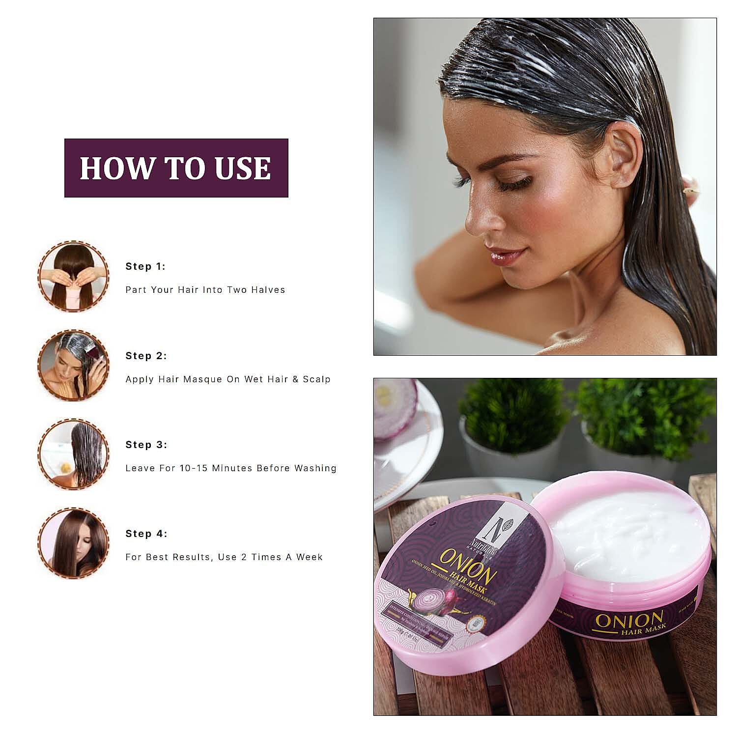 NutriGlow Naturals - Onion Hair Mask - 200g