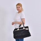 First Time Ever - Tamsy Travel Duffel Bag with Double Handle - Black