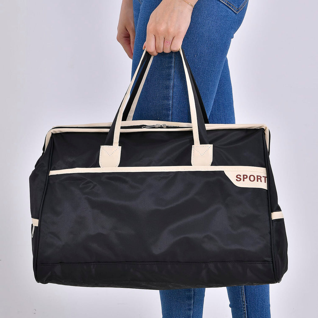 First Time Ever - Tamsy Travel Duffel Bag with Double Handle - Black