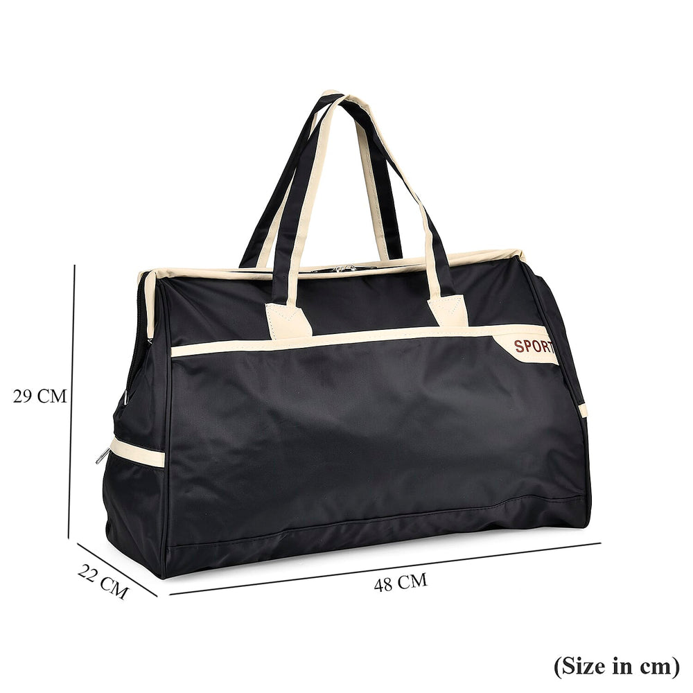 First Time Ever - Tamsy Travel Duffel Bag with Double Handle - Black