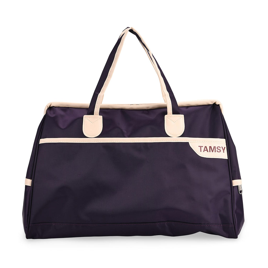 First Time Ever - Tamsy Travel Duffel Bag with Double Handle - Purple