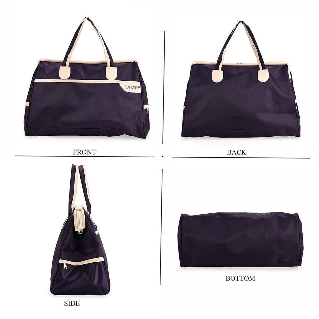 First Time Ever - Tamsy Travel Duffel Bag with Double Handle - Purple