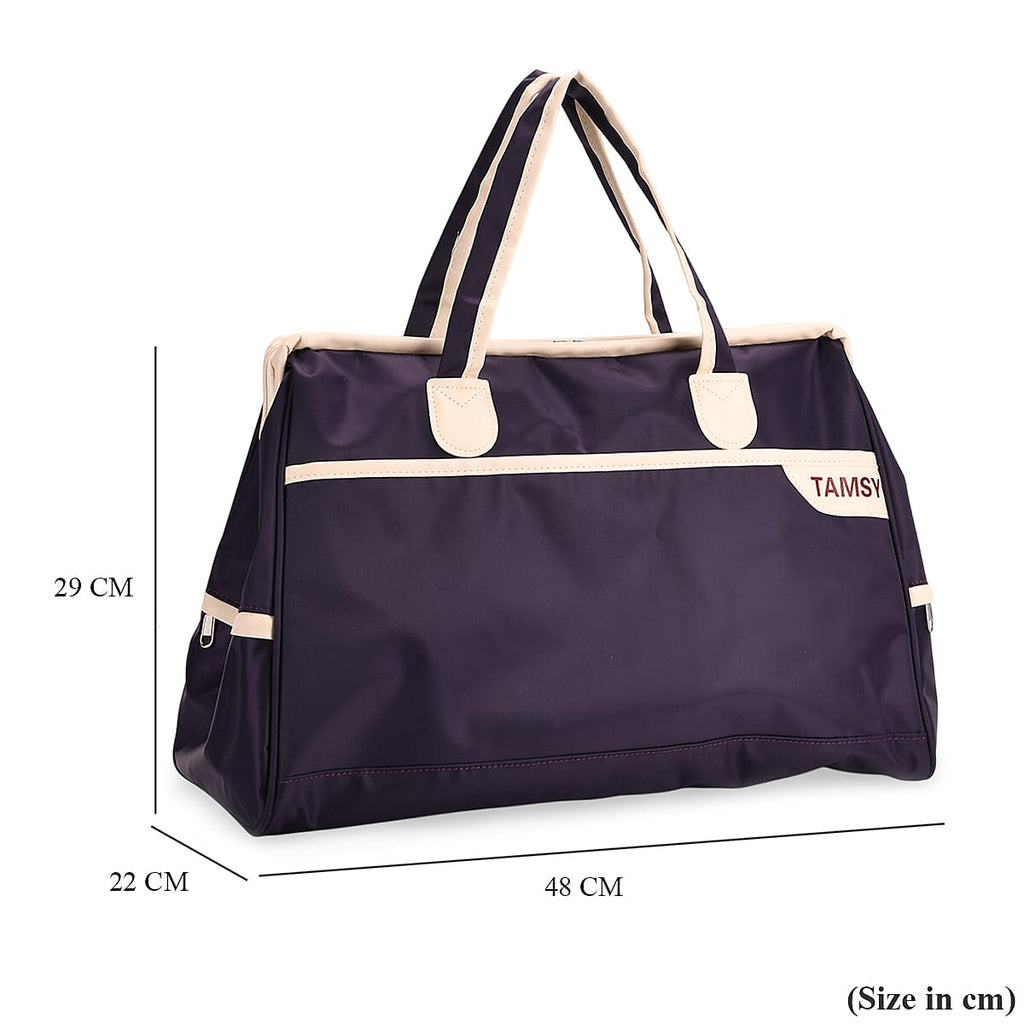 First Time Ever - Tamsy Travel Duffel Bag with Double Handle - Purple