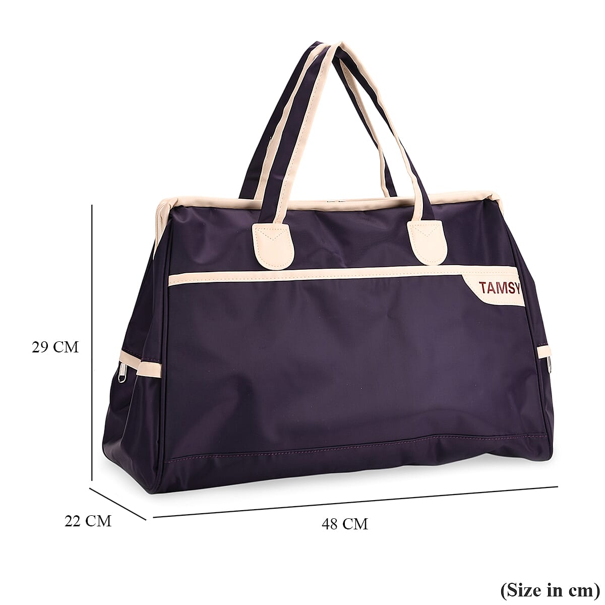 First Time Ever - Tamsy Travel Duffel Bag with Double Handle - Purple