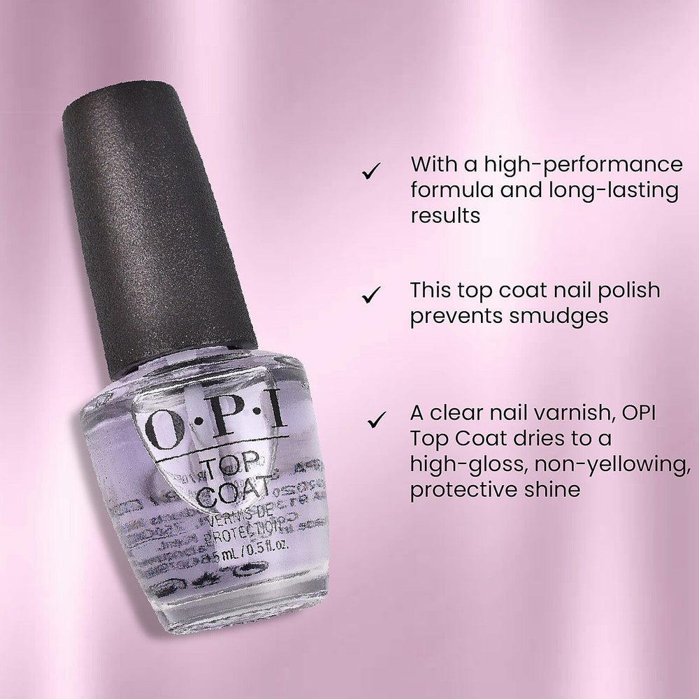 OPI Nail Polish Top Coat Clear - 15Ml