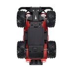 4 wheel drive monster truck;  Rechargeable 4.8V battery - Red