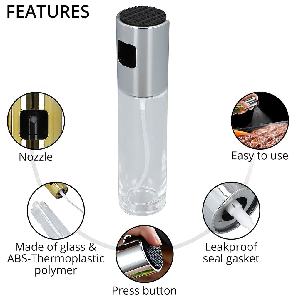 Set of 2 oil Dispenser With Anti-Skid Design Cap (100mlx2 ) - Gold - Silver