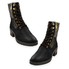 Oklahoma Mens Leather Shoes (Size 3) - Black