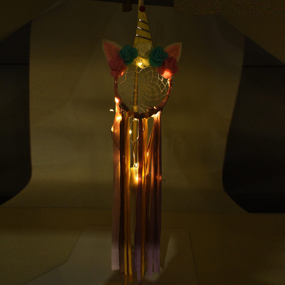 One Time Close Out Deal- Hanging Unicorn LED Dream Catcher