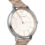 Emporio Armani Ladies Watch with Leather Strap and Stud Earrings