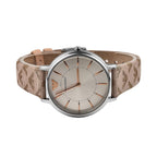 Emporio Armani Ladies Watch with Leather Strap and Stud Earrings
