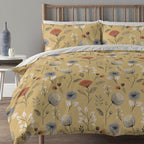 One Time Closeout - Copenhagen Home Floral Pattern Duvet Cover Set (Size - Double) - Yellow
