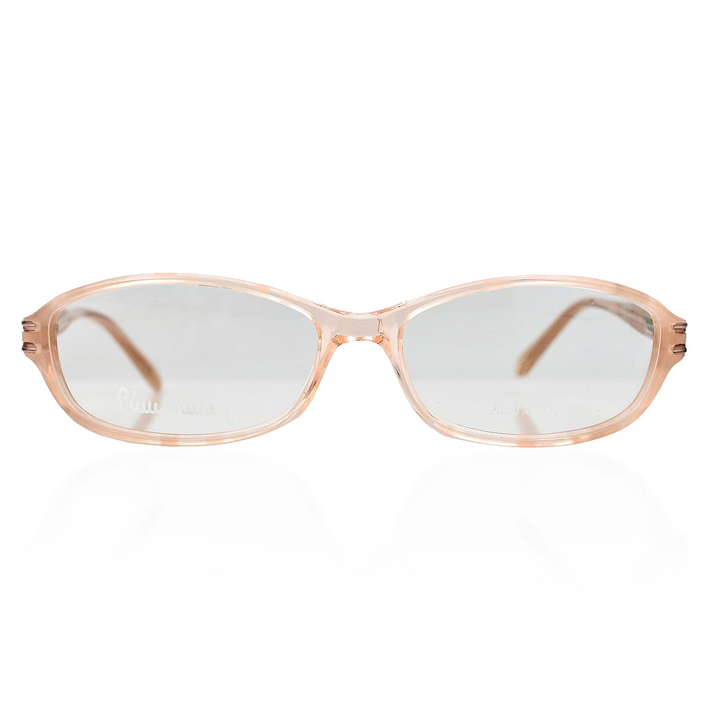 One Time Closeout - Limited Edition Crystal Studded Pierre Cardin Reading Glasses - (Power - 2.5) - Peach