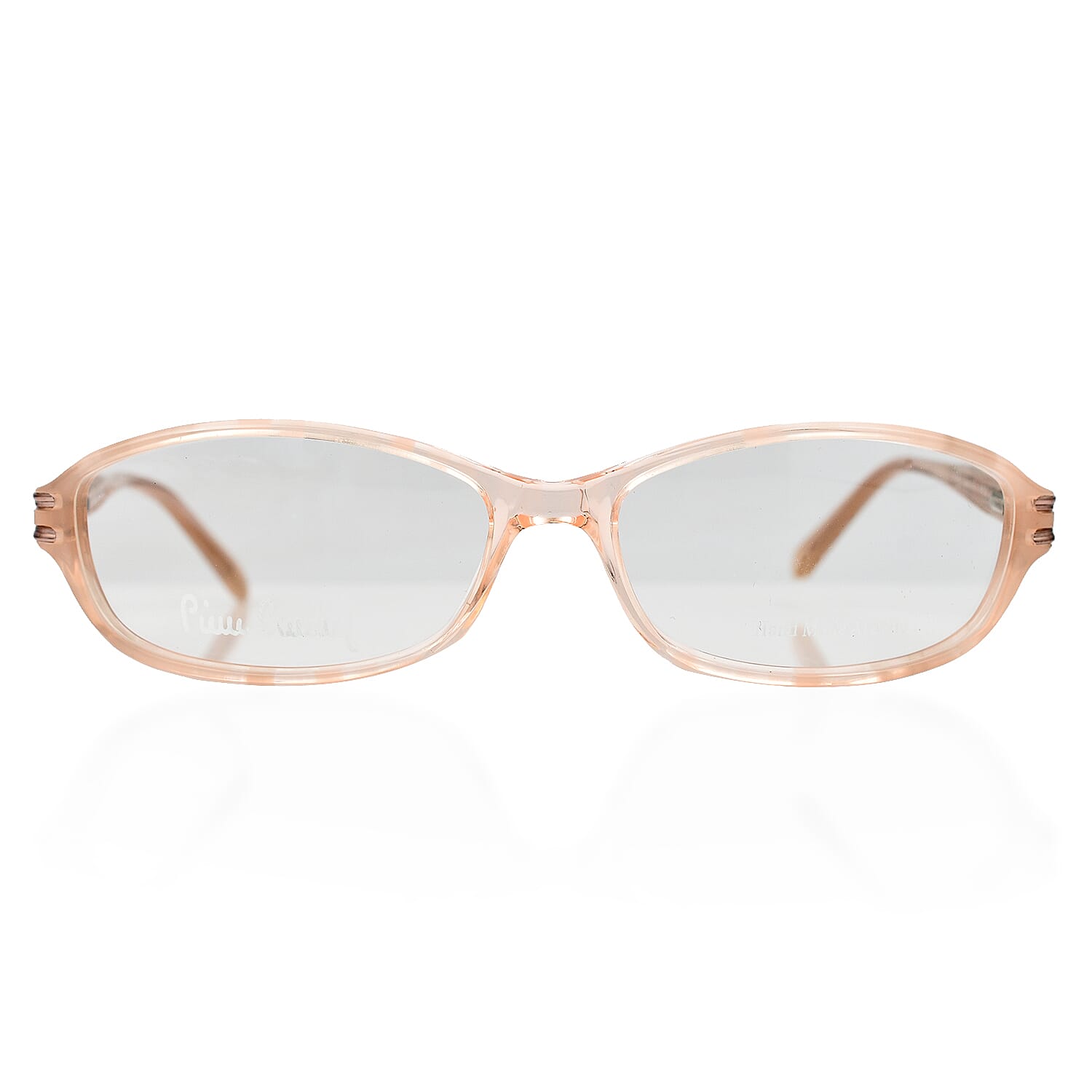 One Time Closeout - Limited Edition Crystal Studded Pierre Cardin Reading Glasses - (Power - 2.5) - Peach