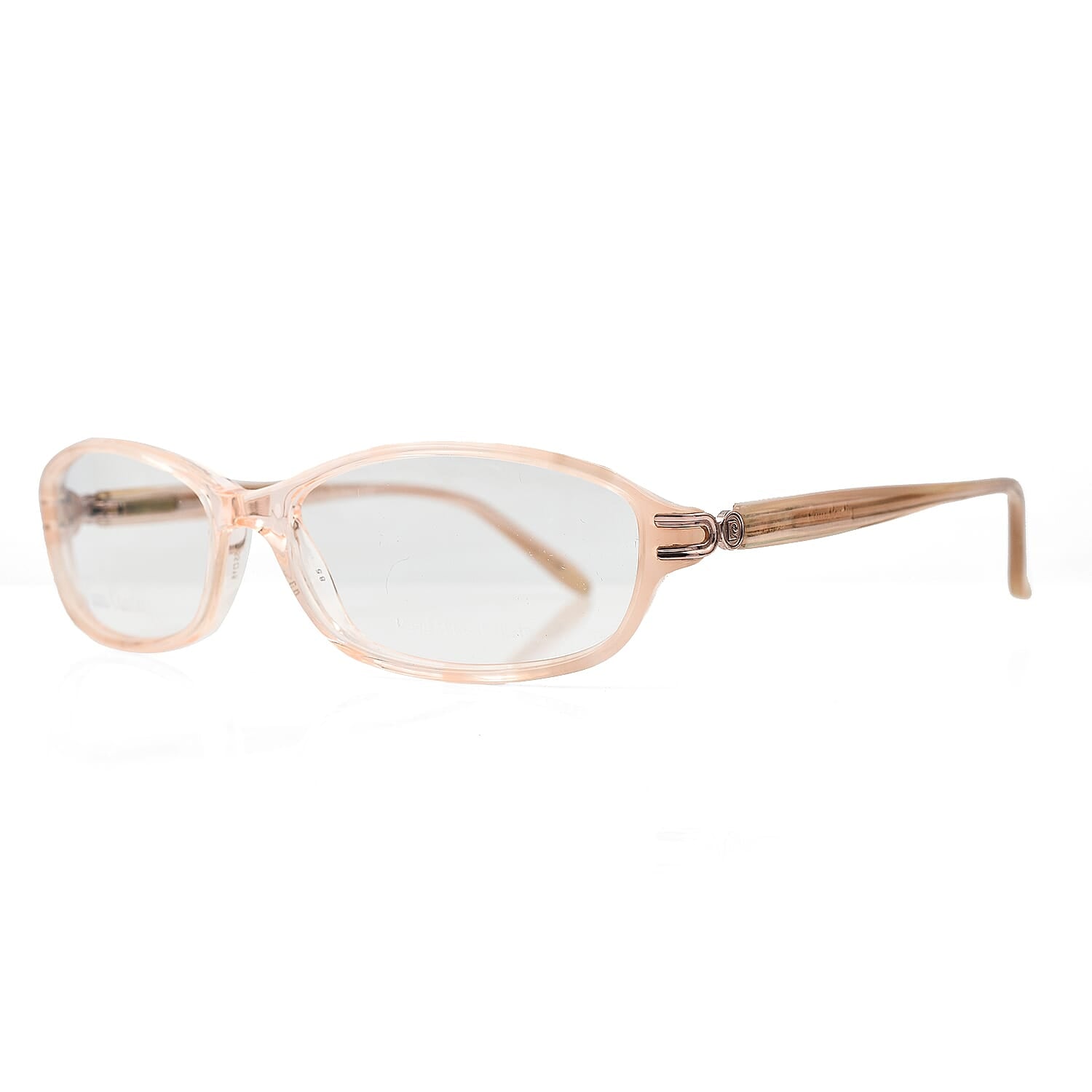 One Time Closeout - Limited Edition Crystal Studded Pierre Cardin Reading Glasses - (Power - 2.5) - Peach