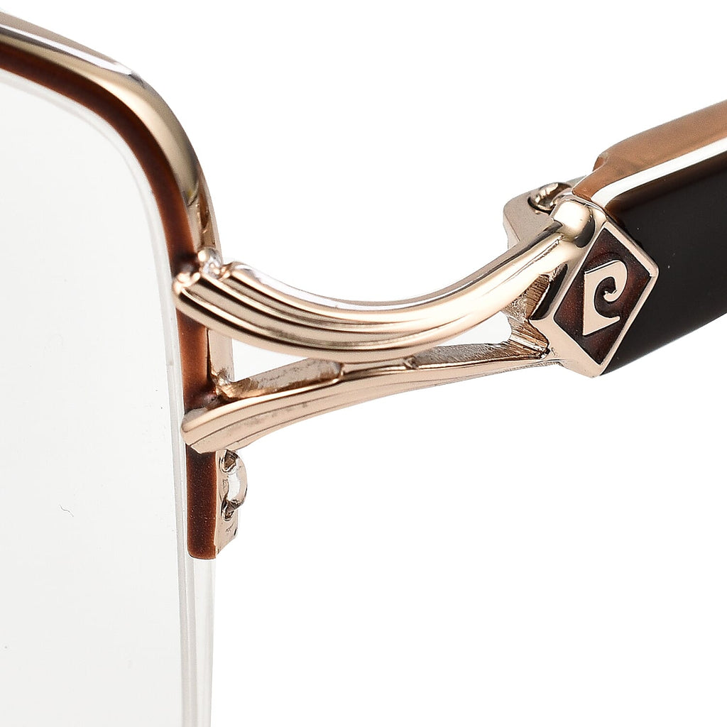 One Time Closeout - Limited Edition Crystal Studded Pierre Cardin Reading Glasses - (Power - 3) - Gold Black