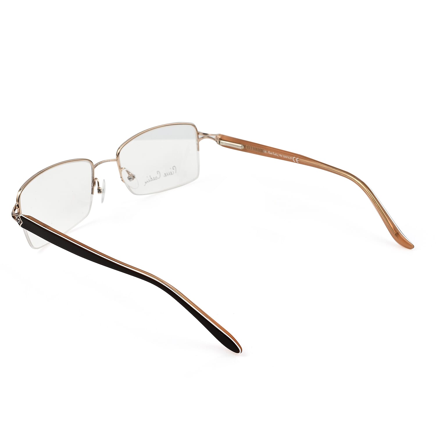 One Time Closeout - Limited Edition Crystal Studded Pierre Cardin Reading Glasses - (Power - 3) - Gold Black