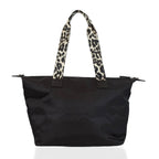One Time Designer Closeout Deal - Diamond Pattern Quilted Tote Bag with Additional Adjustable Crossbody Strap - Black