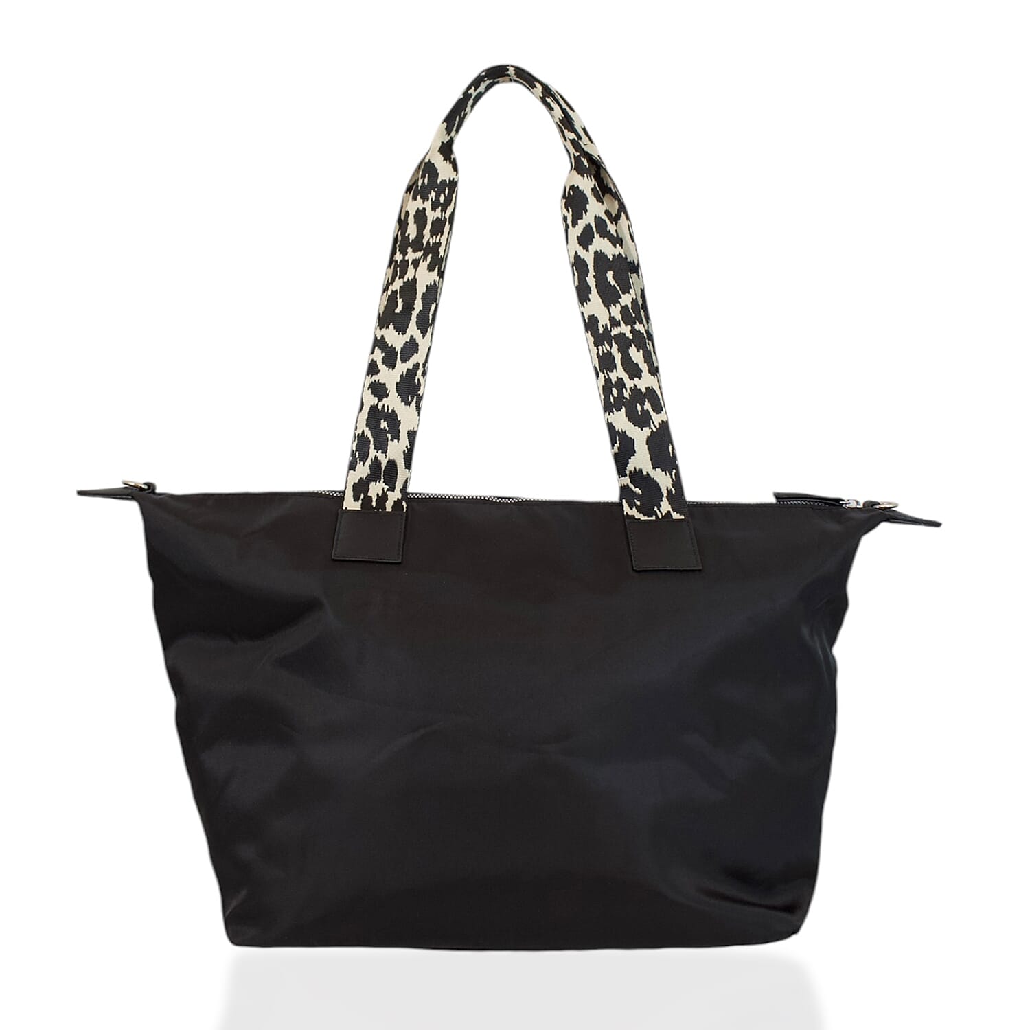 One Time Designer Closeout Deal - Diamond Pattern Quilted Tote Bag with Additional Adjustable Crossbody Strap - Black